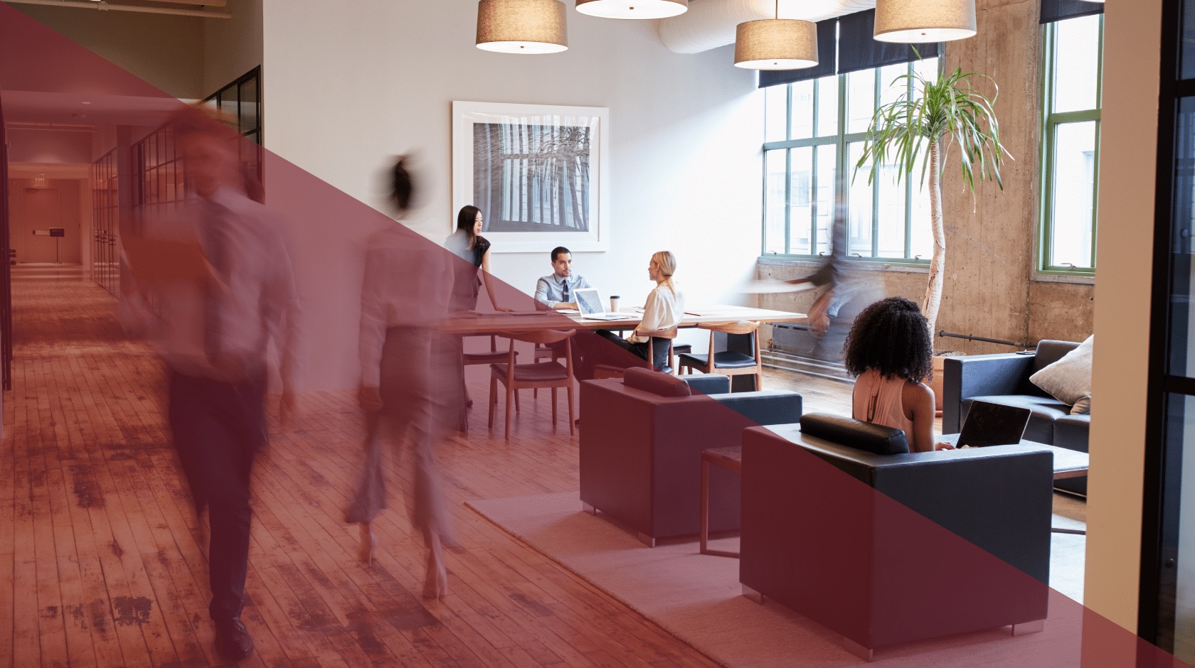 Ambiance de bureau institutionnel